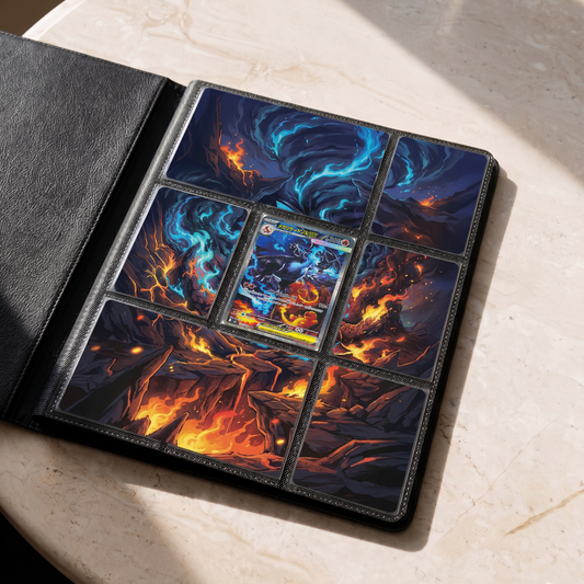 Mega Charizard X ex Custom Binder Extended Art Page Insert | 9-Card Michi Style Panoramic TCG Layout (Digital Download)
