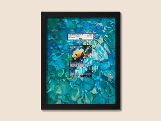 Misty’s Psyduck Display Frame – Pokémon Card Art | 8x10 Frame for Raw or Graded Cards