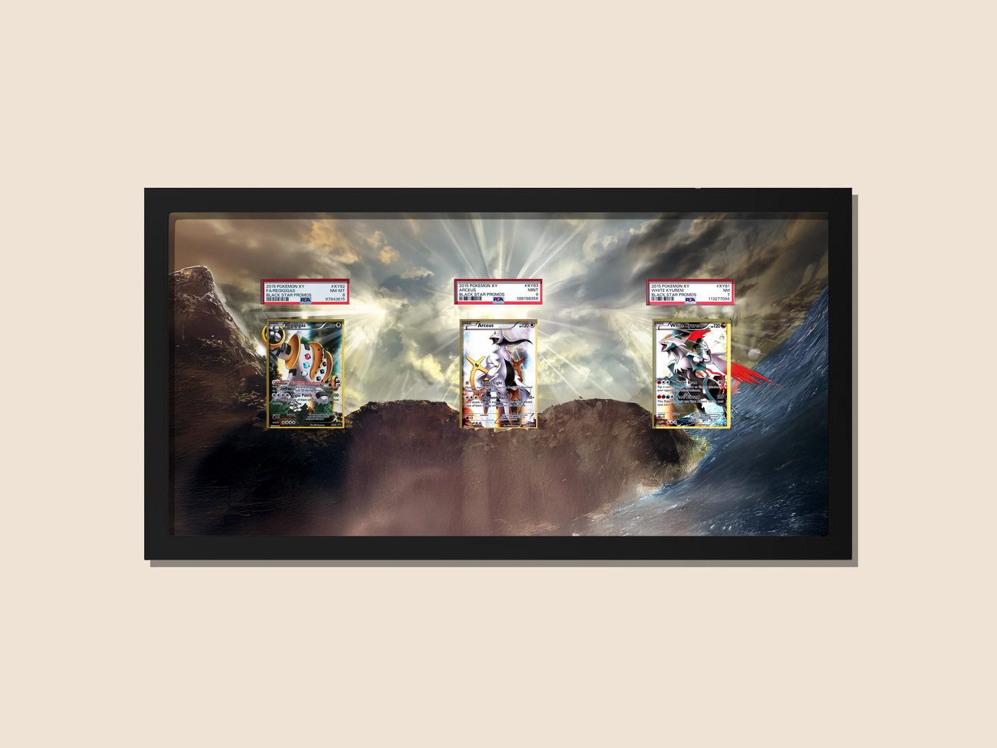 Regigigas – White Kyurem – Arceus Display Frame | Horizontal Pokemon Card Frame