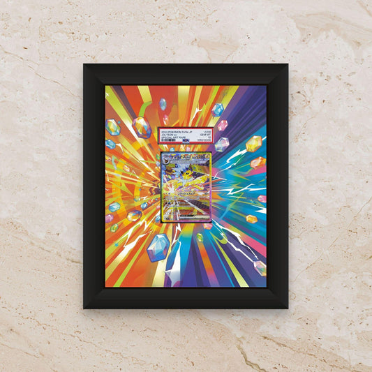 Jolteon Display Frame – Prismatic Evolutions Pokémon Card | 8x10 Frame for Raw or Graded Cards
