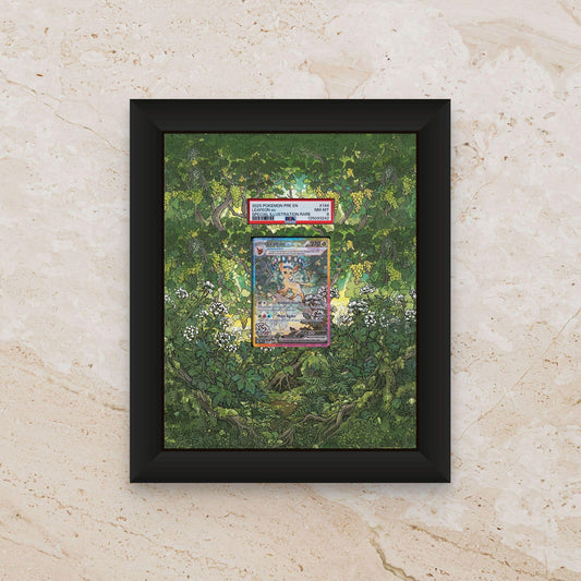 Leafeon Display Frame – Prismatic Evolutions Pokémon Card | 8x10 Frame for Raw or Graded Cards
