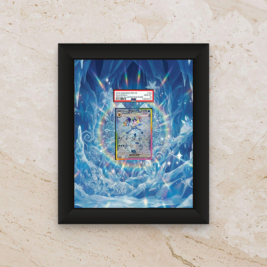 Glaceon Display Frame – Prismatic Evolutions Pokémon Card | 8x10 Frame for Raw or Graded Cards