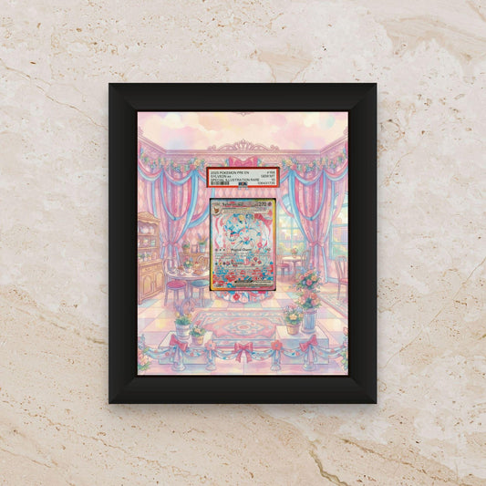 Sylveon Display Frame – Prismatic Evolutions Pokémon Card | 8x10 Frame for Raw or Graded Cards