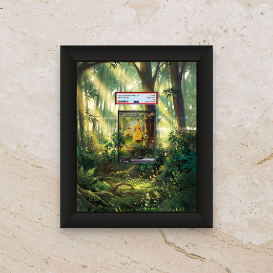 Pikachu ex #764 Display Frame – Japanese Start Deck 100 Battle Collection | 8x10 Frame for Raw or Graded Cards