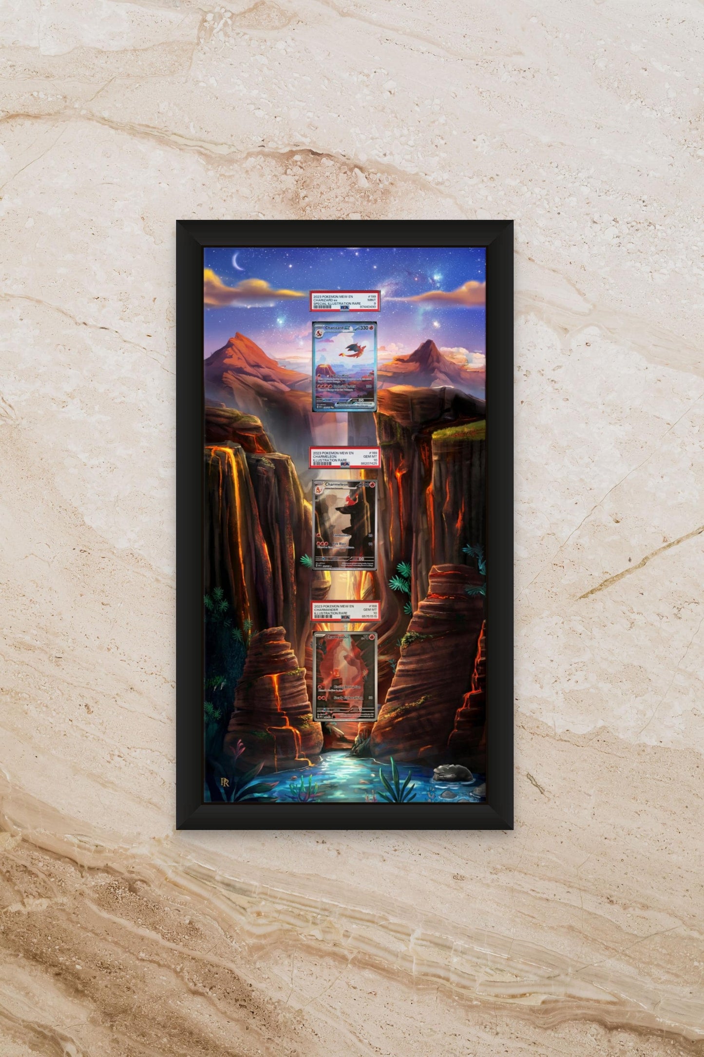 Charizard 2026 Evolution Extended Art Display – Pokemon 151 Frame (Raw/Graded)