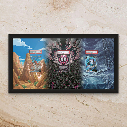 Galarian Legendary Birds Display – 11x22 Frame (Raw/Graded cards)