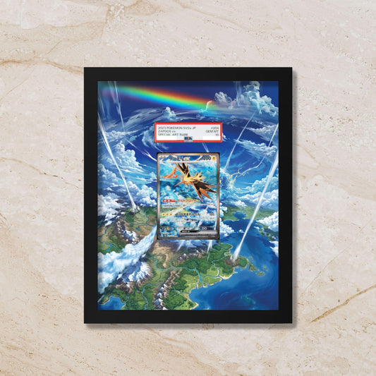 Zapdos ex Extended Art Display – Pokémon 151 Card Art | 8x10 Frame (Raw/Graded Cards)