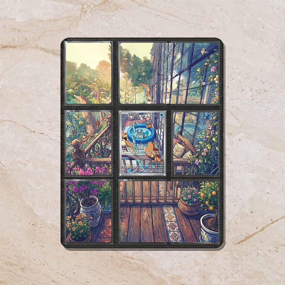 Squirtle Custom Binder Extended Art Page Insert | 9-Card Michi Style Panoramic TCG Layout (Digital Download)