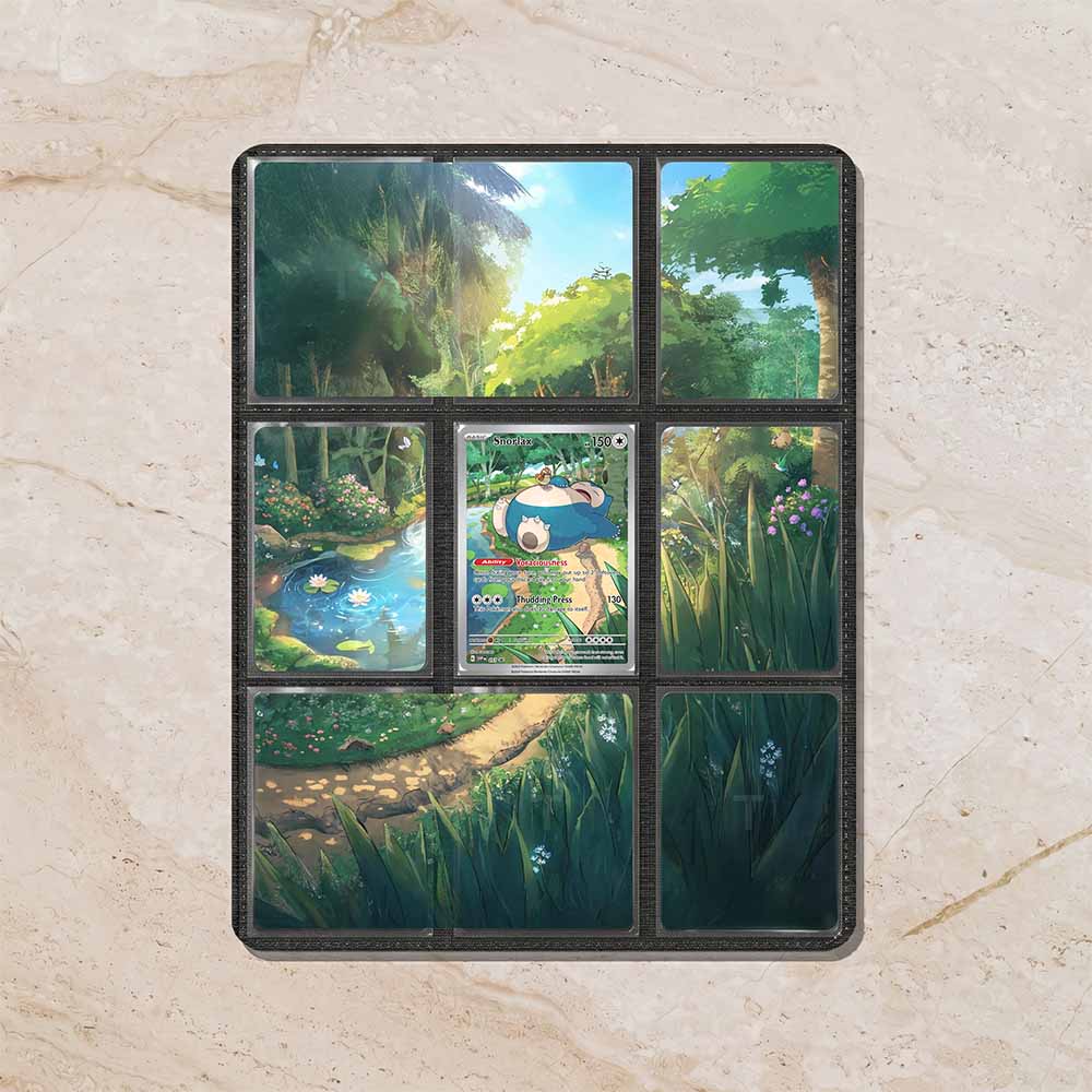 Snorlax Custom Binder Extended Art Page Insert | 9-Card Michi Style Panoramic TCG Layout (Digital Download)
