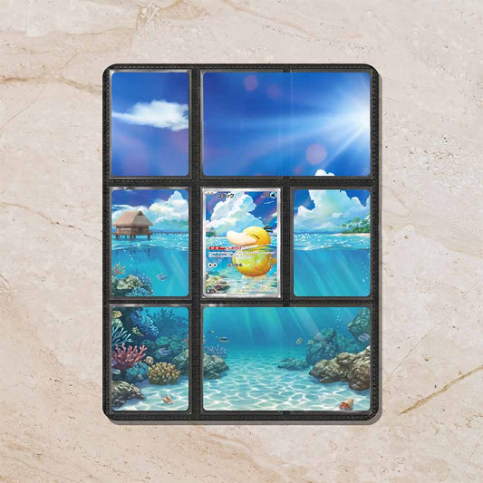 Psyduck Custom Binder Extended Art Page Insert | 9-Card Michi Style Panoramic TCG Layout (Digital Download)