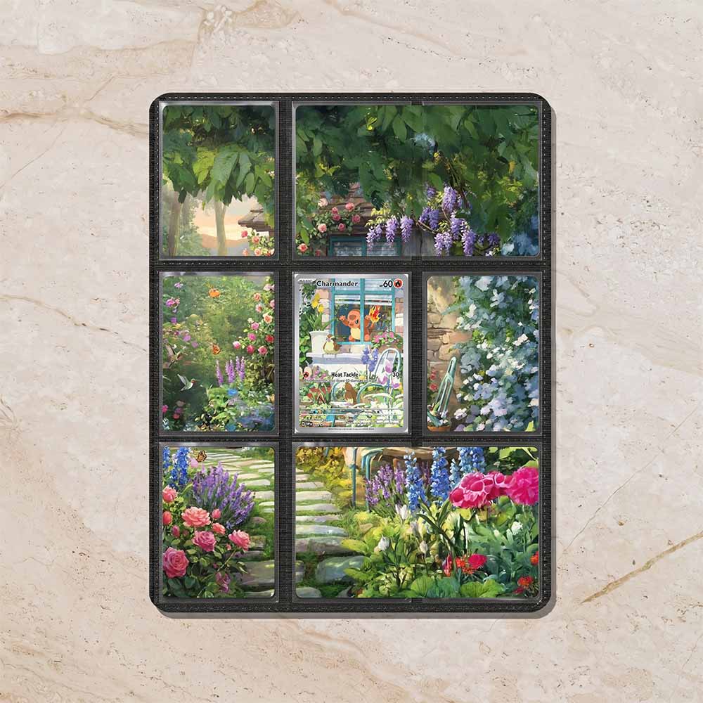 Charmander Custom Binder Extended Art Page Insert | 9-Card Michi Style Panoramic TCG Layout (Digital Download)