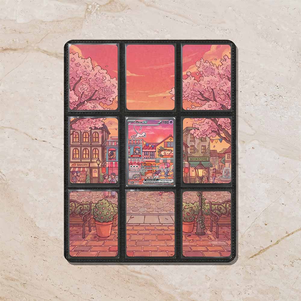Mew Promo 151 Custom Binder Extended Art Page Insert | 9-Card Michi Style Panoramic TCG Layout (Digital Download)