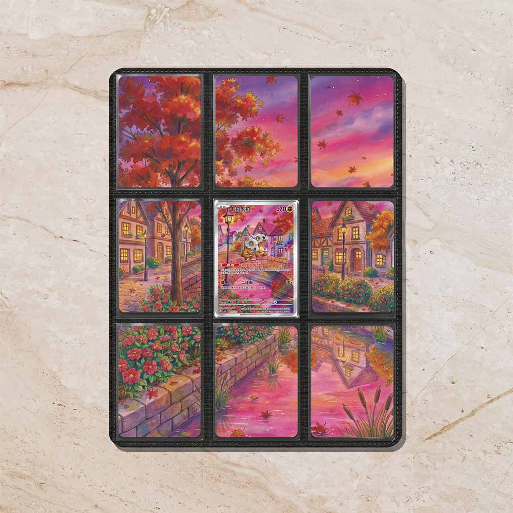 Cubone Gem Pack Vol 3 Custom Binder Extended Art Page Insert | 9-Card Michi Style Panoramic TCG Layout (Digital Download)