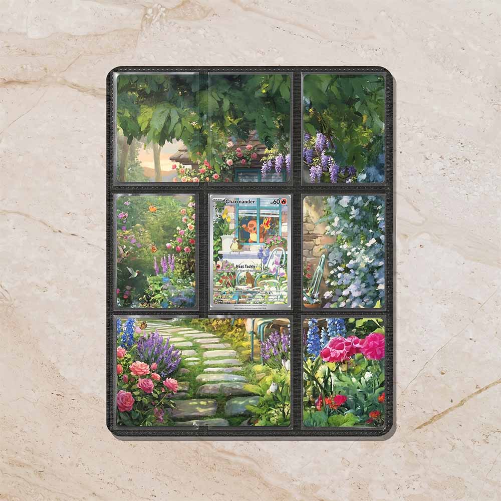 Charmander Custom Binder Extended Art Page Insert | 9-Card Michi Style Panoramic TCG Layout (Digital Download)