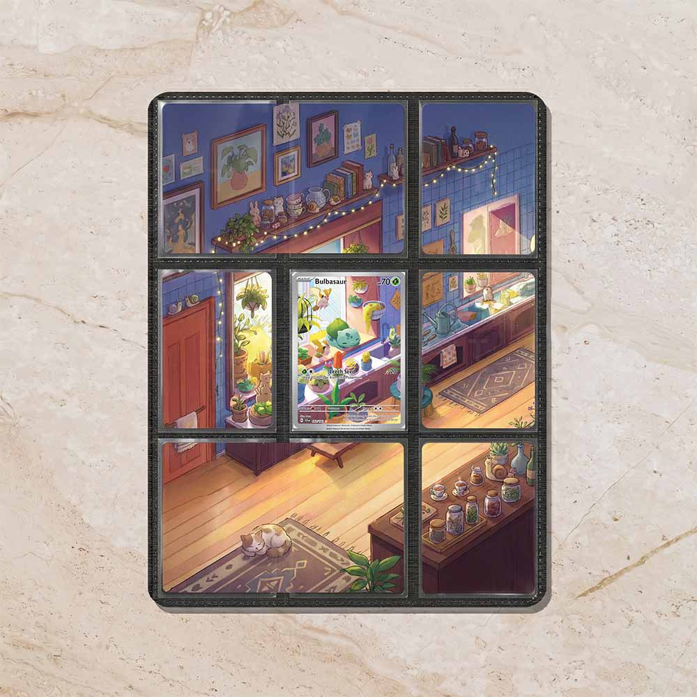 Bulbasaur Custom Binder Extended Art Page Insert | 9-Card Michi Style Panoramic TCG Layout (Digital Download)
