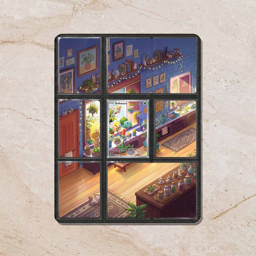 Bulbasaur Custom Binder Extended Art Page Insert | 9-Card Michi Style Panoramic TCG Layout (Digital Download)