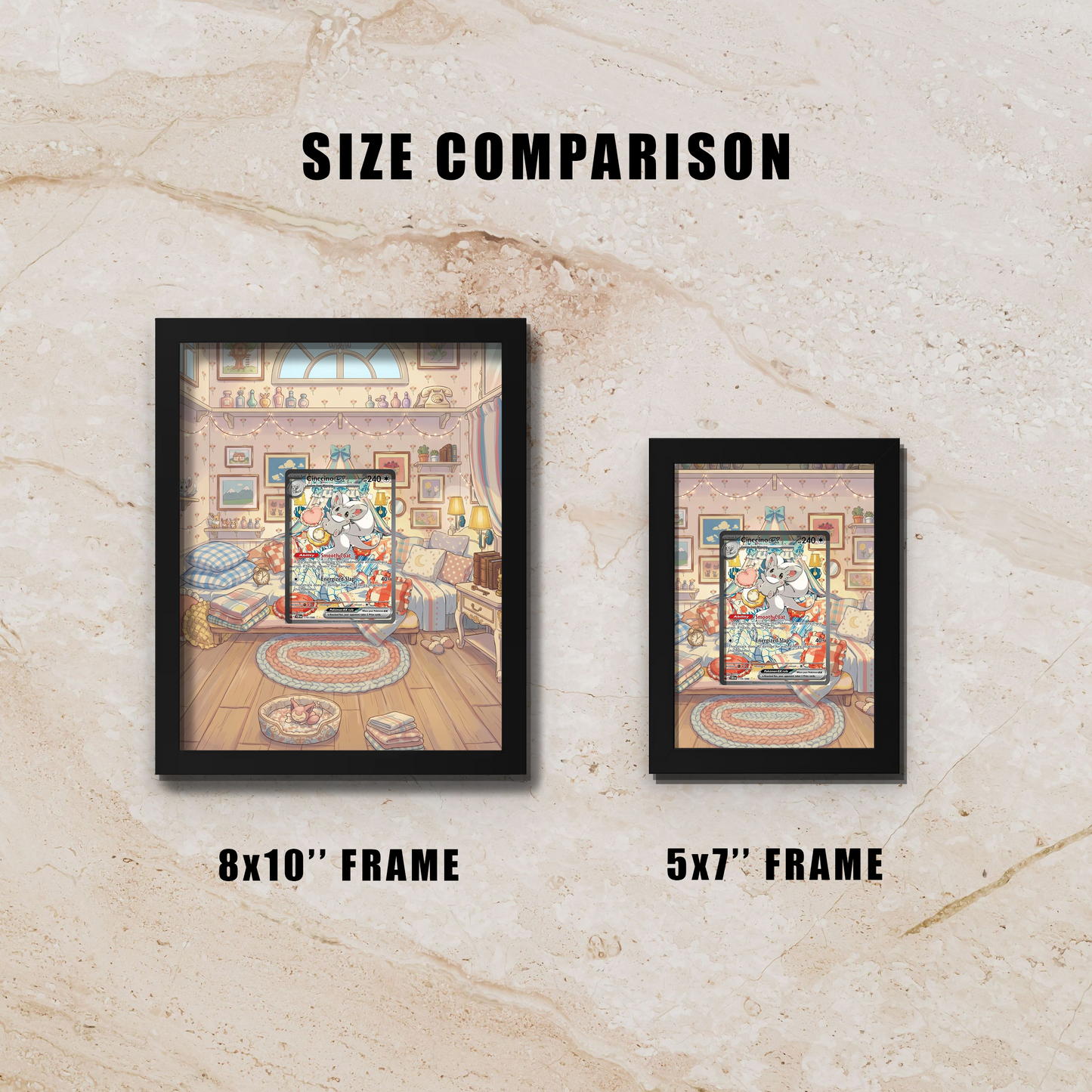 Cinccino ex Display Frame | Chaos Rising Ultra Rare Card Showcase (8x10") – Fits Raw & Graded Cards