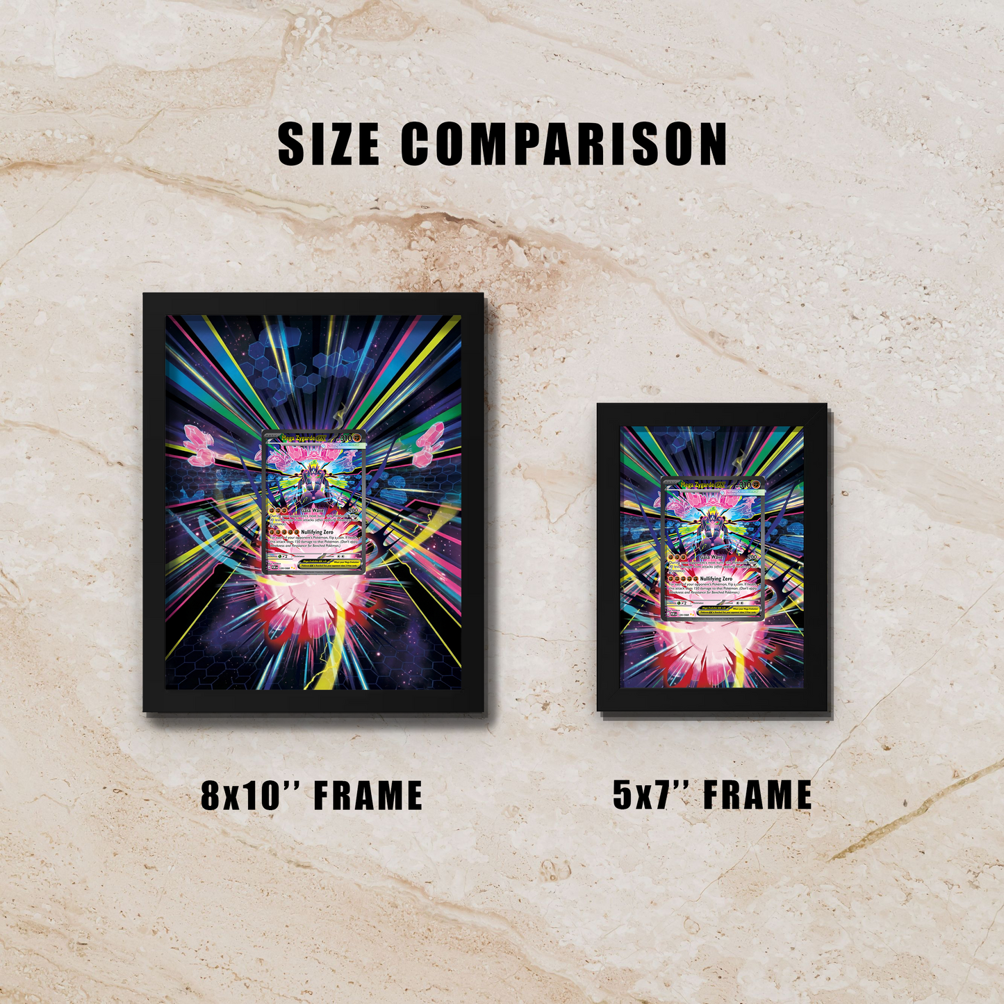 Mega Zygarde ex Display Frame | Perfect Order Legendary Card Showcase (8x10") – Fits Raw & Graded Cards