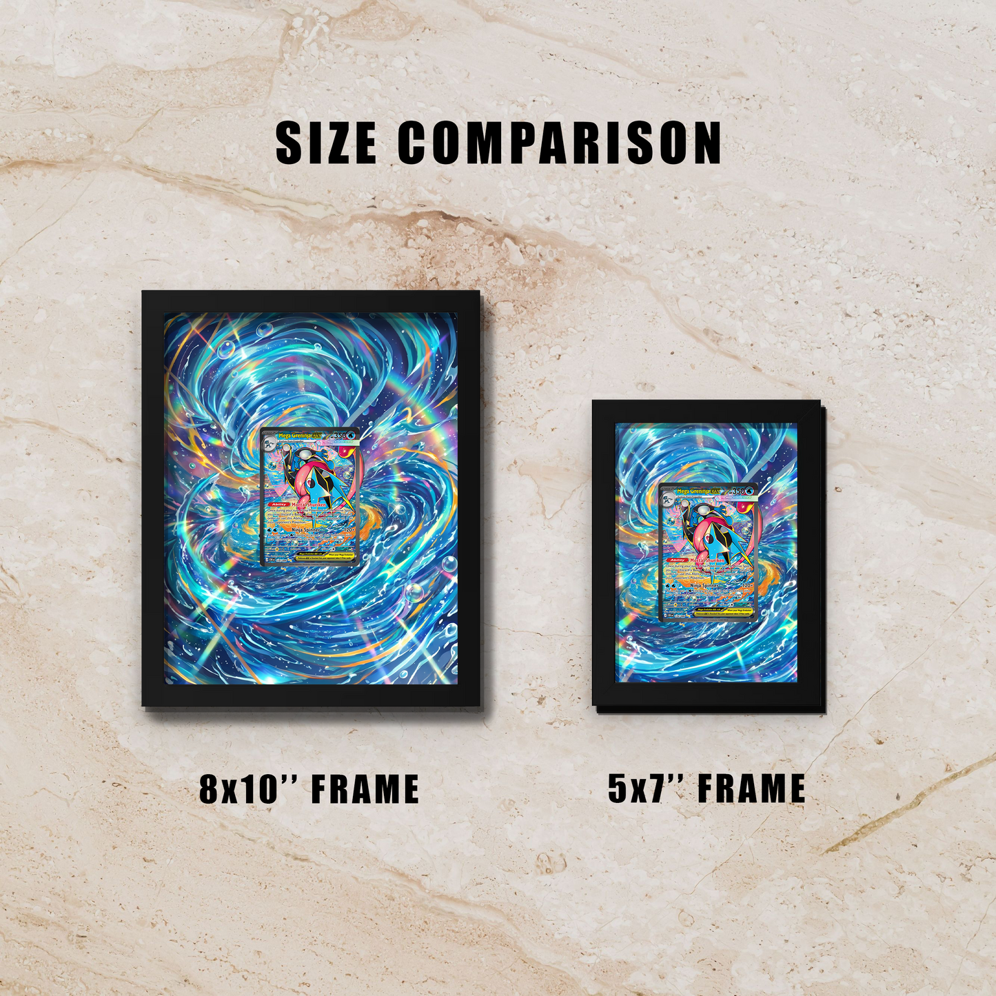 Greninja ex Display Frame | Chaos Rising Ultra Rare Card Showcase (8x10") – Fits Raw & Graded Cards
