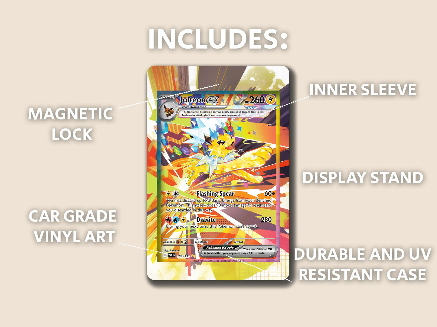 Psyduck Pokemon Card Display | Extended Art Acrylic Case | Custom TCG Display Frame | Gift for Pokemon Collectors | EvoFrame
