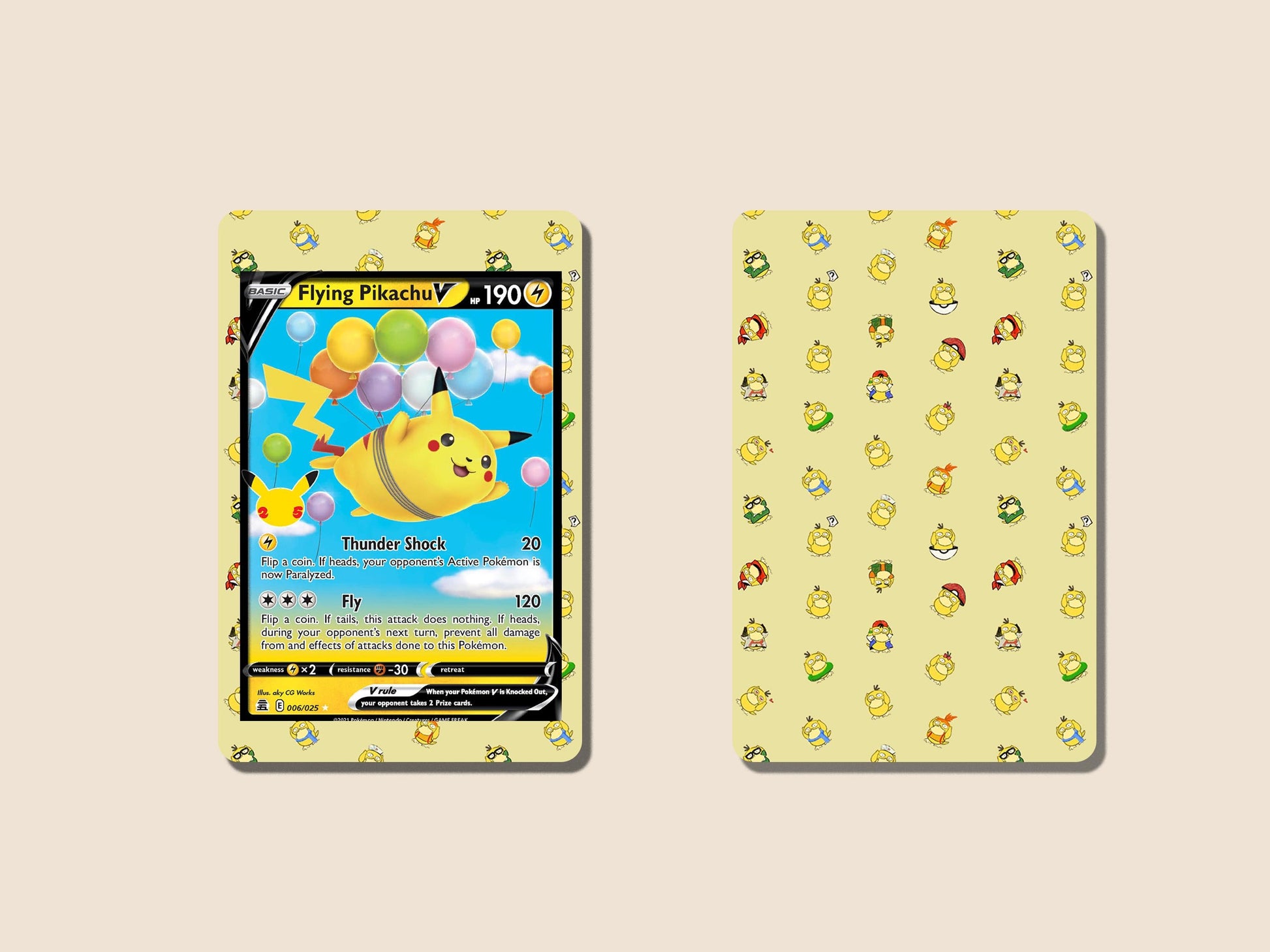 Psyduck Pokemon Card Display | Extended Art Acrylic Case | Custom TCG Display Frame | Gift for Pokemon Collectors | EvoFrame