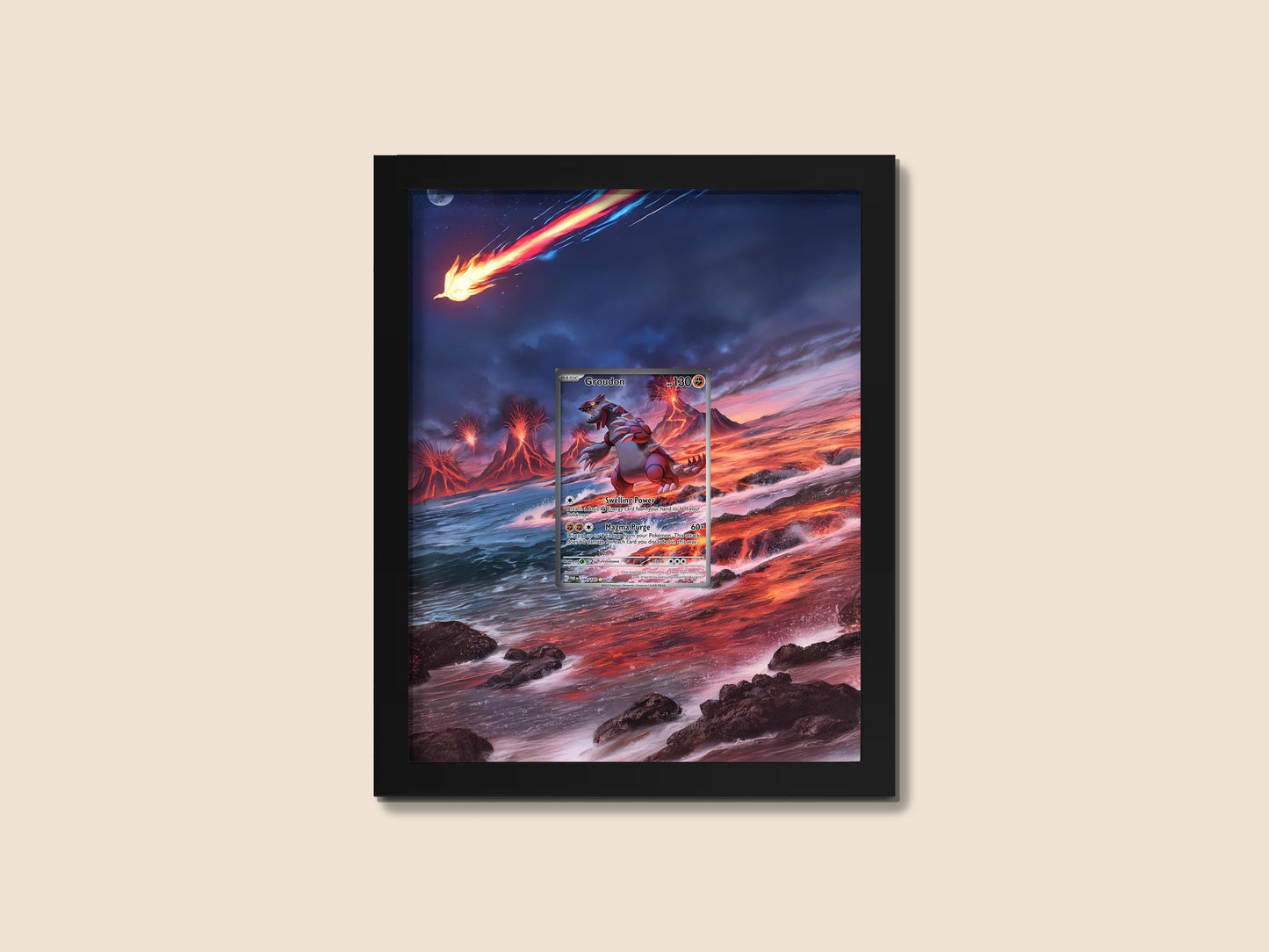 Groudon Display Frame – Paradox Rift Pokemon Card Gift | 8x10 Display