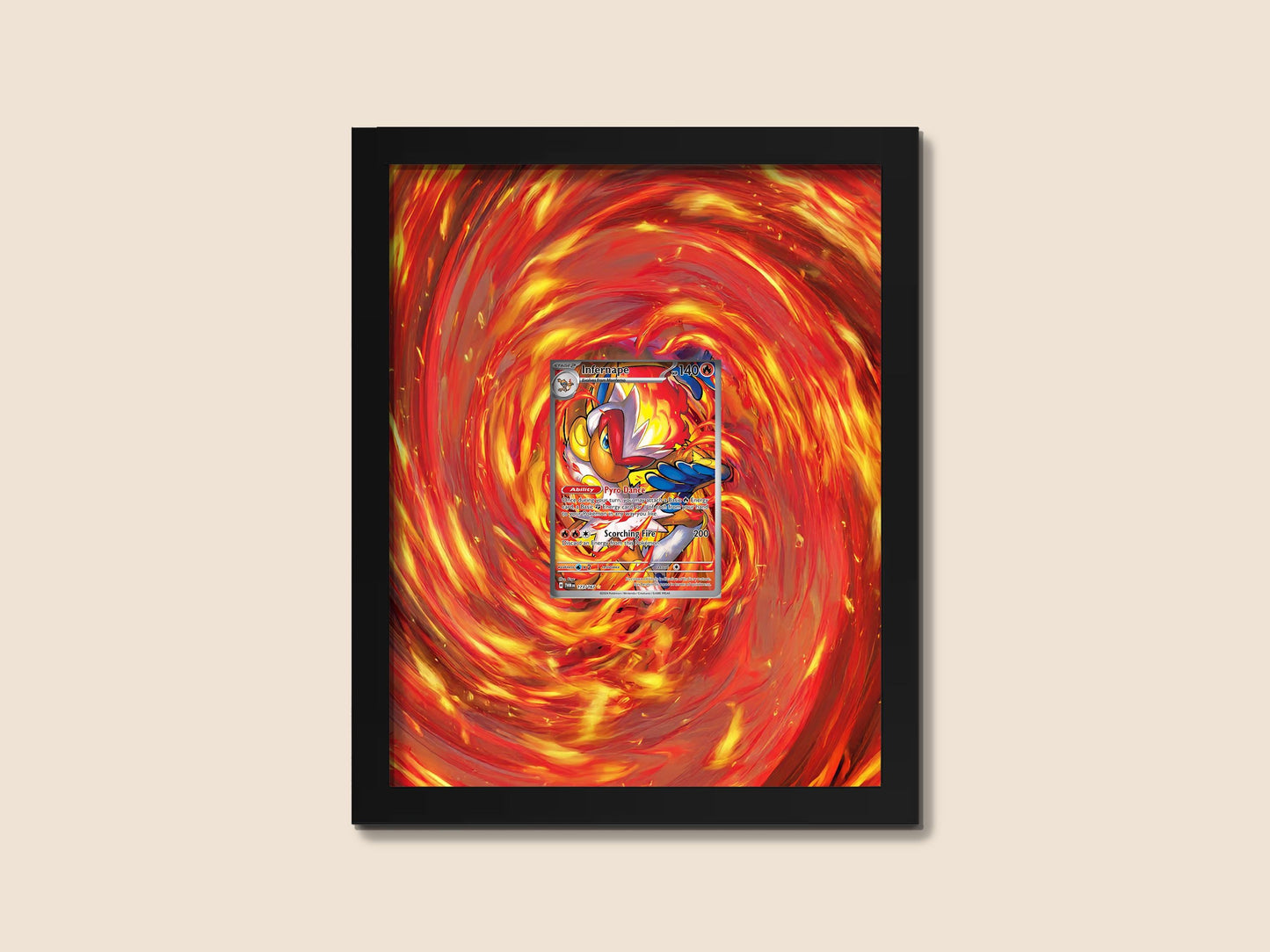 Infernape Twilight Masquerade Display Frame – Pokémon Card Display | 8x10 Perfect Raw Display