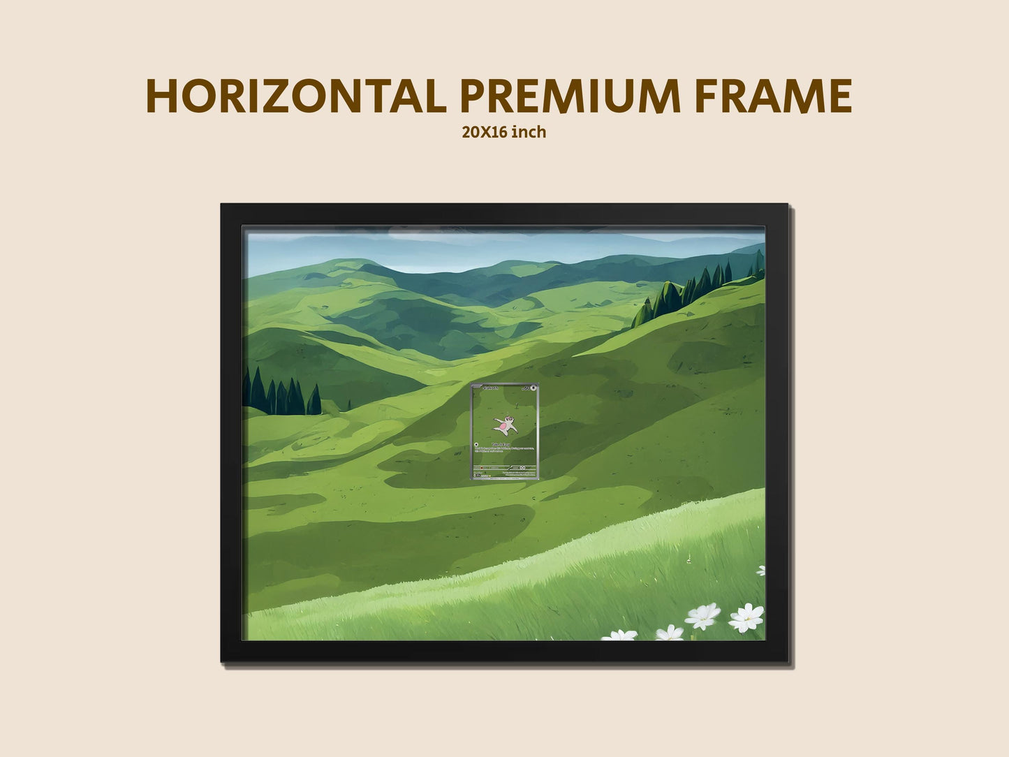 Slakoth “Take It Easy” Display Frame – Surging Spark Pokemon Card Display | 16x20 Perfect Raw Display