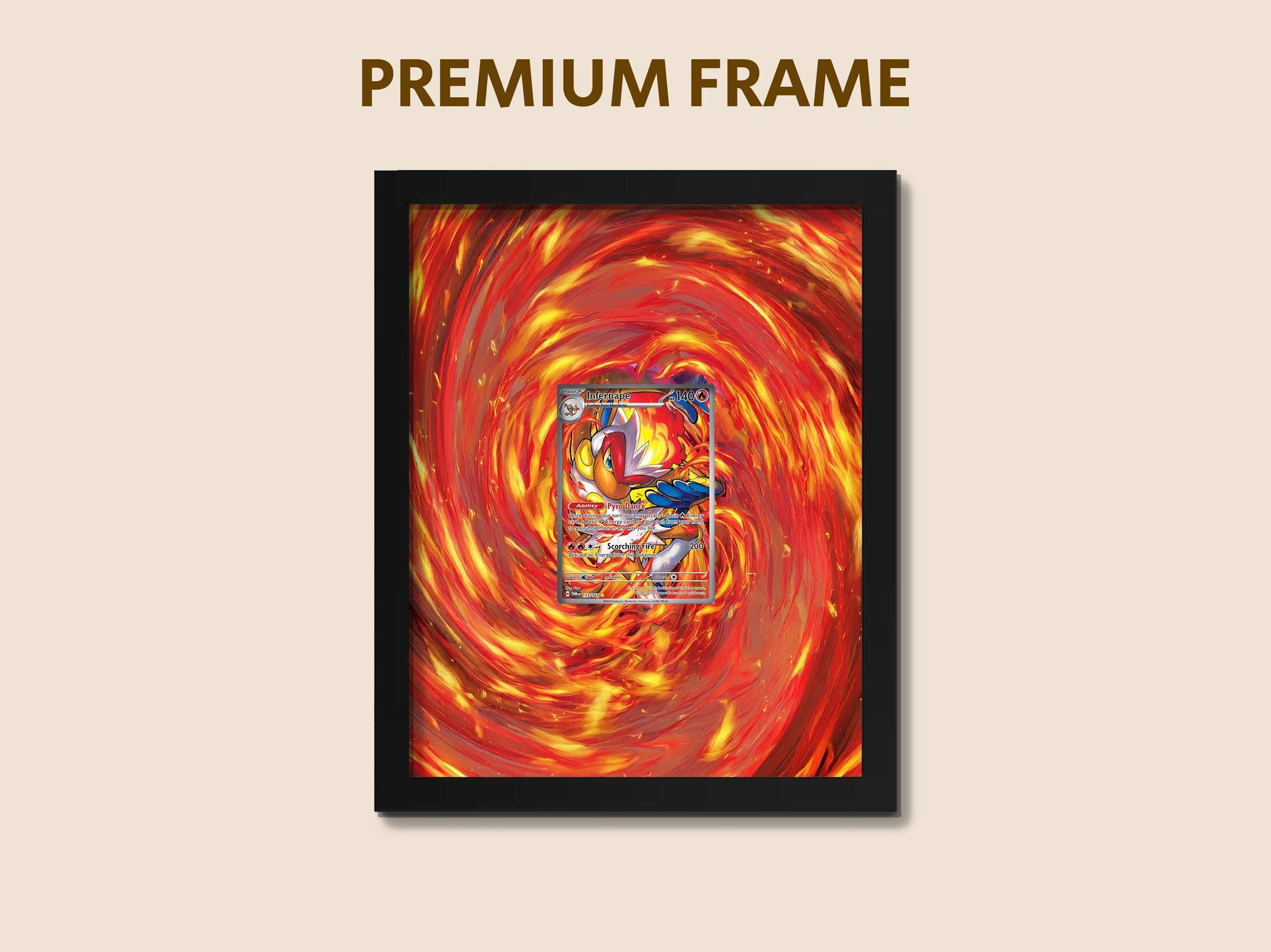 Infernape Twilight Masquerade Display Frame – Pokémon Card Display | 8x10 Perfect Raw Display
