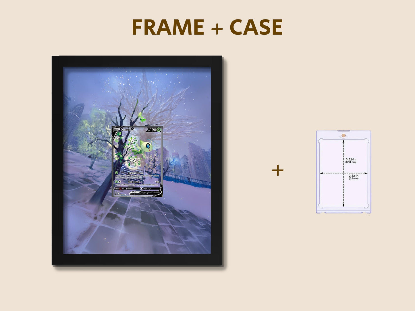 Celebi Fusion Strike Display Frame – Pokémon Card Display | 8x10 Perfect Raw Display