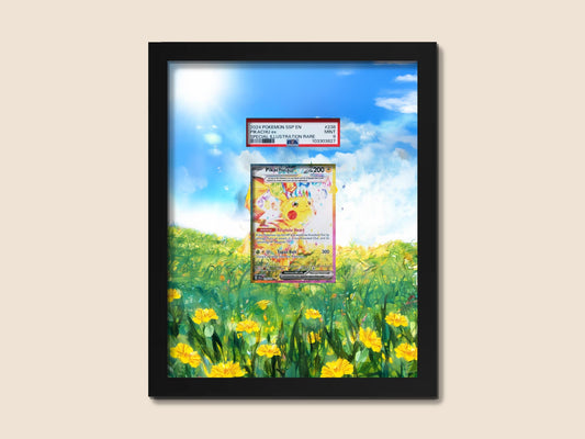Pikachu ex Display Frame – Surging Spark Pokémon Card | 8x10 Frame for Graded or Raw Cards