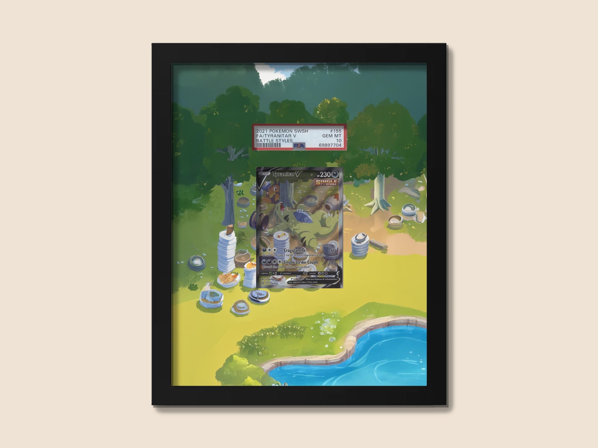 Tyranitar Alternate Art Display Frame – Battle Styles Pokémon Card | 8x10 Frame for Raw or Graded Cards