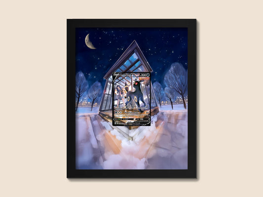 Umbreon V Display Frame – Brilliant Stars Pokémon Card Art | 8x10 Frame for Raw or Graded Cards
