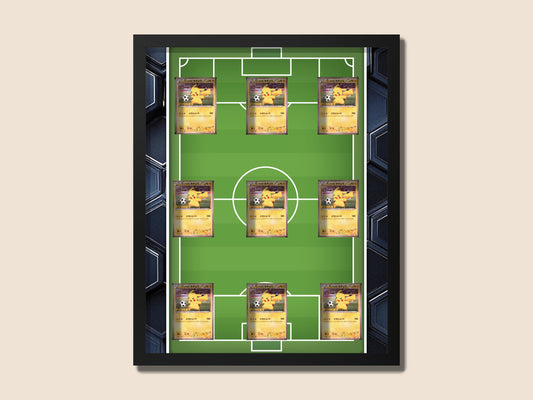 Pikachu Soccer Promo Collection Display Frame – 9-Card Layout | 16x20 Frame for Pokemon