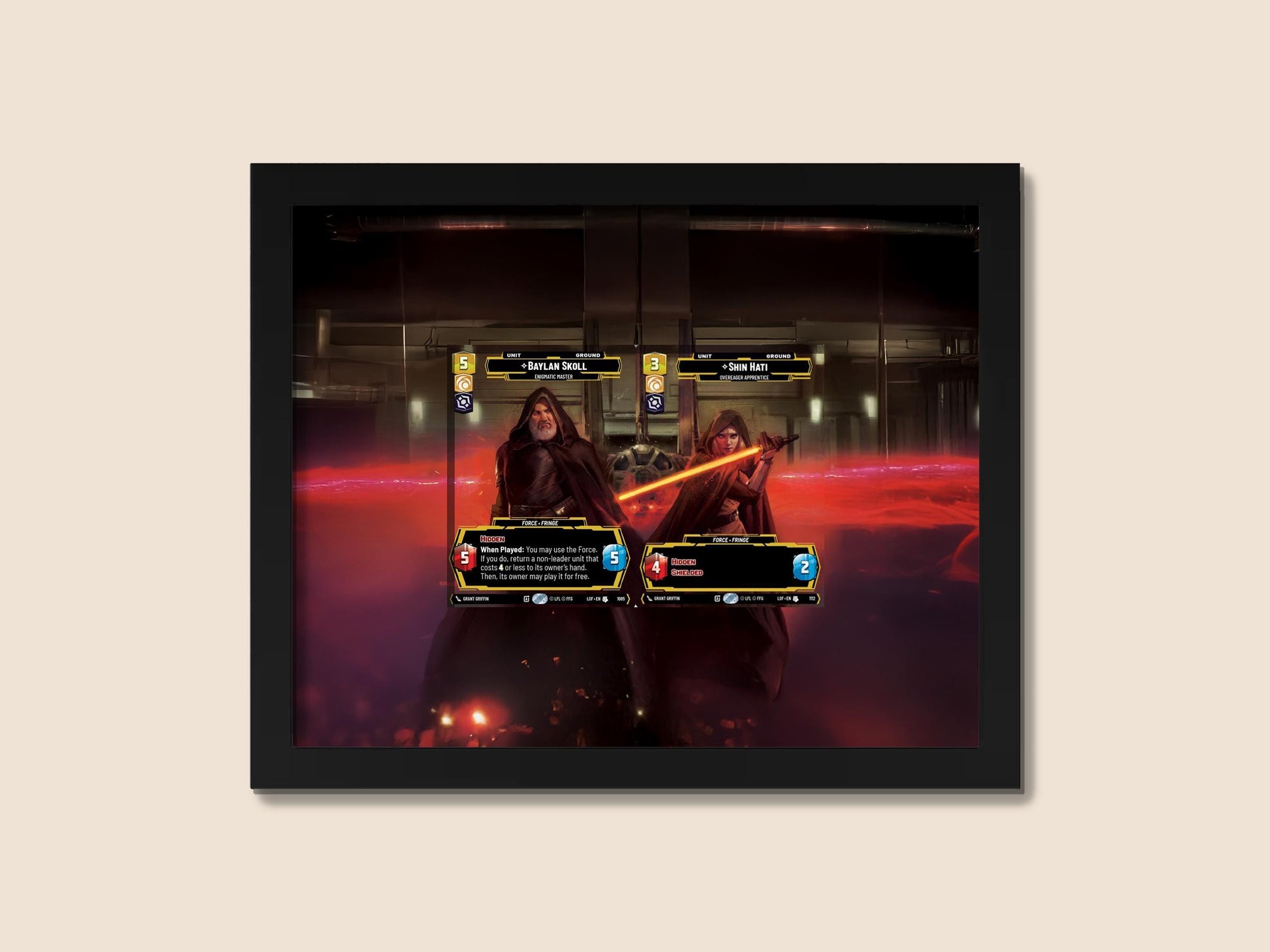 Baylan Skoll & Shin Hati Prestige Foil Display Frame | 8x10 Frame for Trading Cards