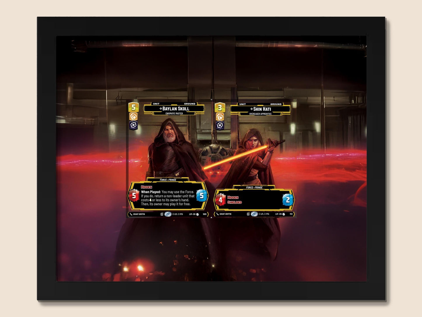 Baylan Skoll & Shin Hati Prestige Foil Display Frame | 8x10 Frame for Trading Cards