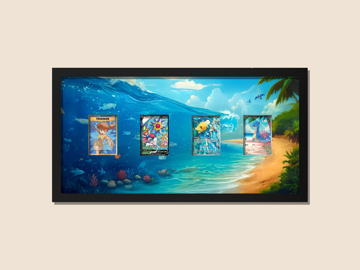 Pokemon Display Frame Stackable Mistys Water Pokemon Display Frame | Custom Extended Art – PerfectRawShop