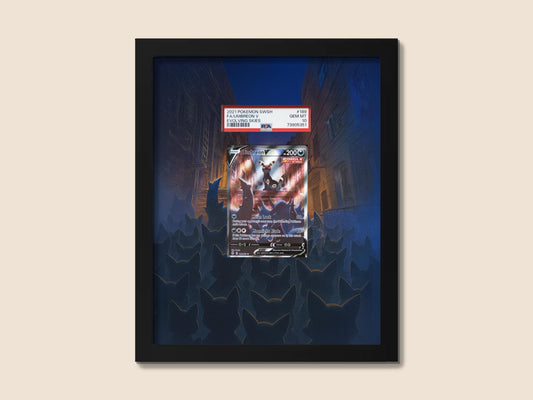Umbreon V Alternate Art Display Frame – Evolving Skies 189 Pokémon Card | 8x10 Frame for Raw or Graded Cards
