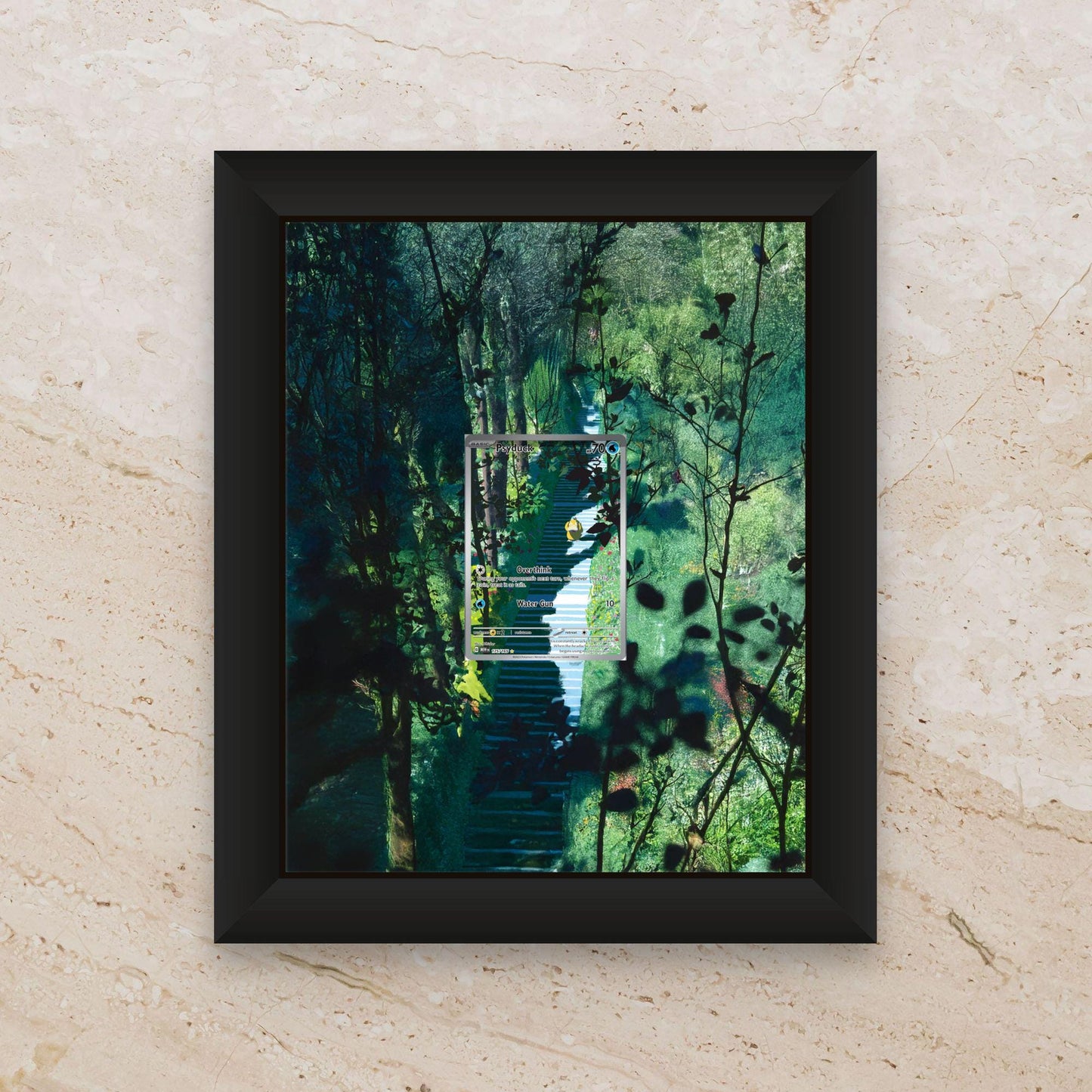 Psyduck 151 Pokémon Card Display Frame – Kanto Art 8x10