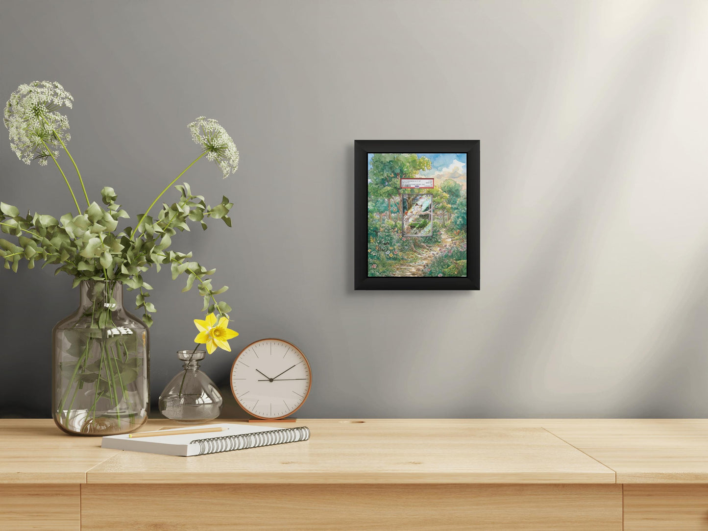 Meowth Phantasmal Flames Display Frame | Extended Art Card Case | 8x10 Pokemon TCG Wall Decor | Custom Collector Gift | Meowth Fan Art