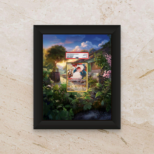 Snorlax TG10 Display Frame – Trainer Gallery Pokémon Card Art | 8x10 Frame for Raw or Graded Cards