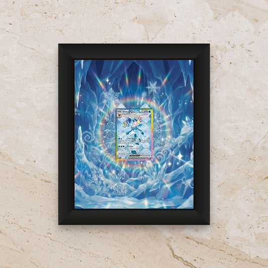 Glaceon Display Frame – Prismatic Evolutions Pokémon Card | 8x10 Frame for Raw or Graded Cards