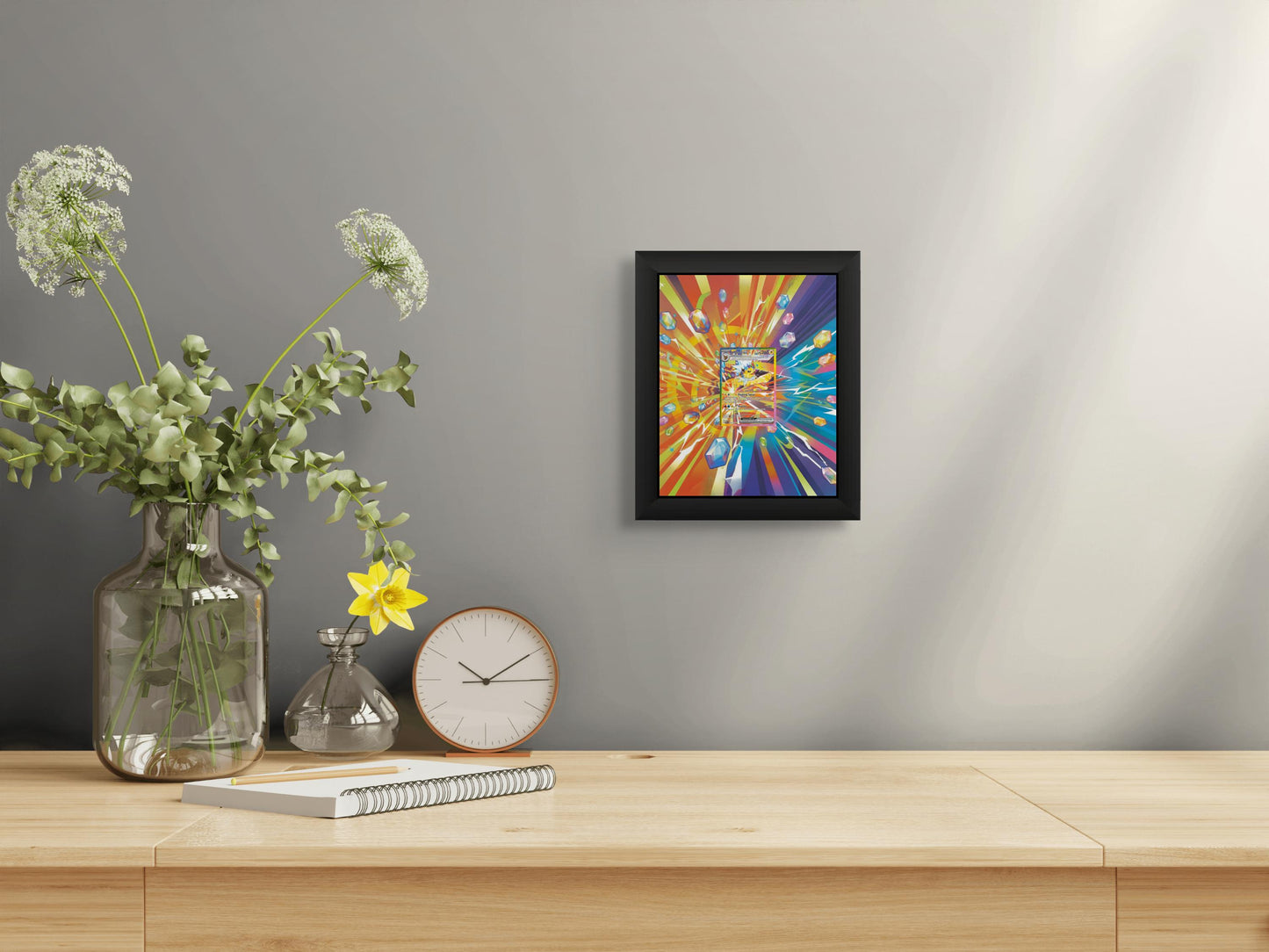 Jolteon Display Frame – Prismatic Evolutions Pokémon Card | 8x10 Frame for Raw or Graded Cards