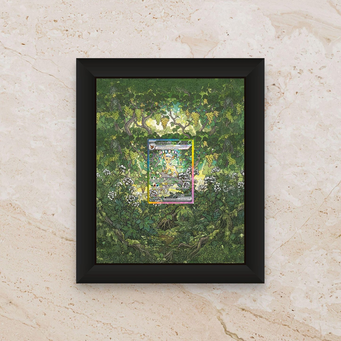 Leafeon Display Frame – Prismatic Evolutions Pokémon Card | 8x10 Frame for Raw or Graded Cards