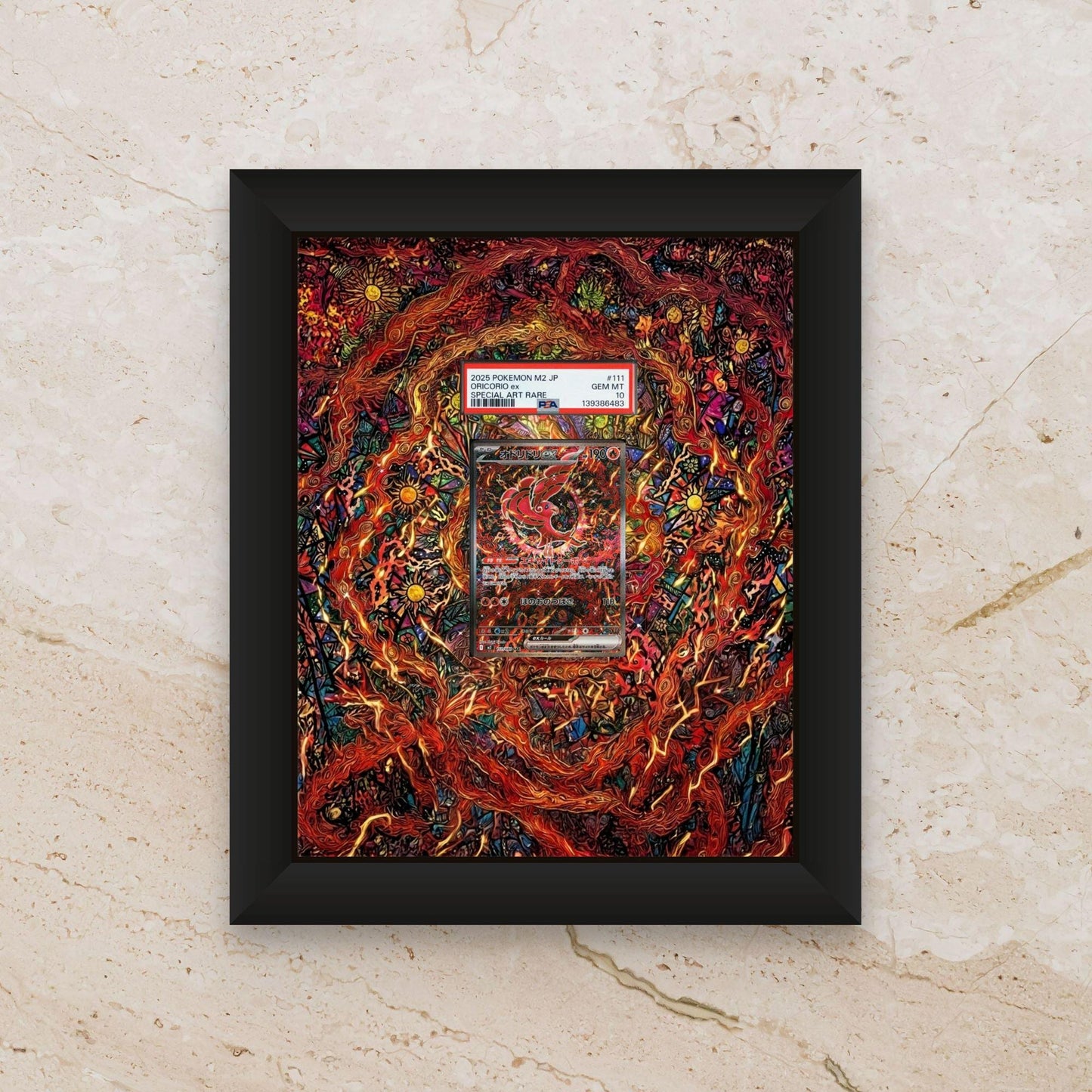 Oricorio Display Frame – Phantasmal Flames Pokémon Card Art | 8x10 Frame for Raw or Graded Cards