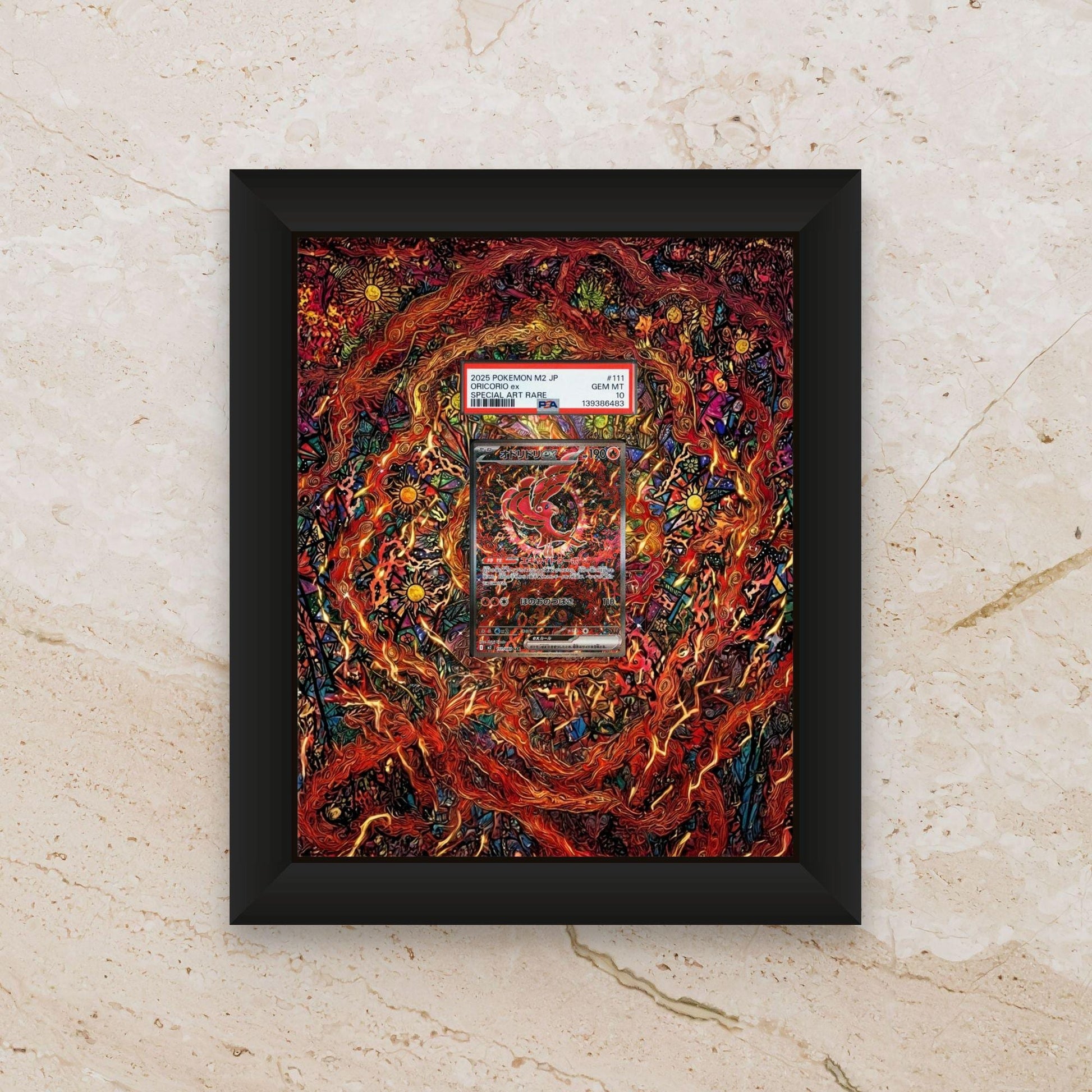 Oricorio Display Frame – Phantasmal Flames Pokémon Card Art | 8x10 Frame for Raw or Graded Cards