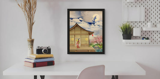 Pikachu & Cramorant Japanese Stamp Promo – 16x20 Pokemon Frame (Raw/Graded)