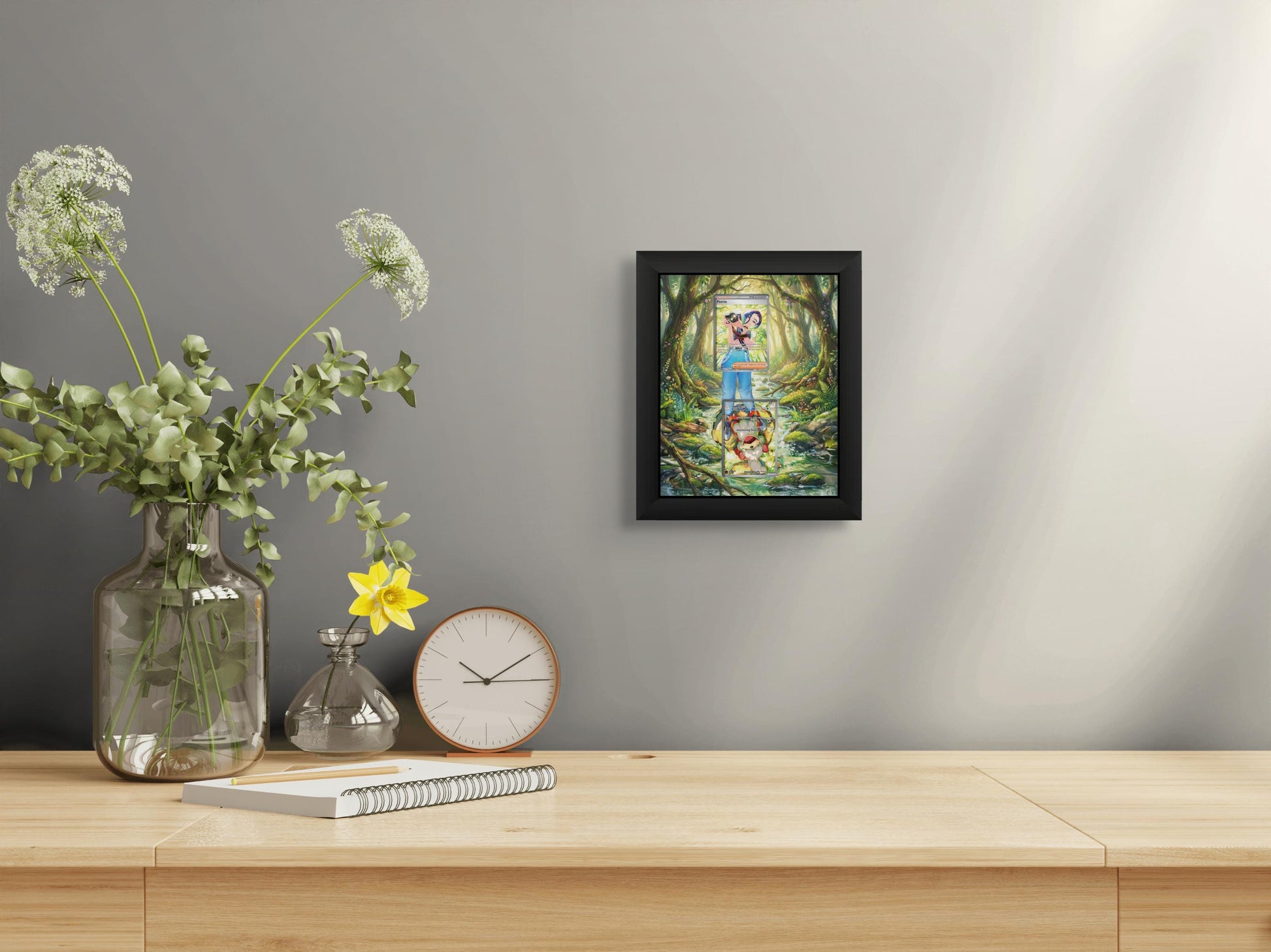 Perrin & Hisuian Growlithe Twilight Masquerade Extended Art Display – 8x10 Pokemon Frame (Raw/Graded)