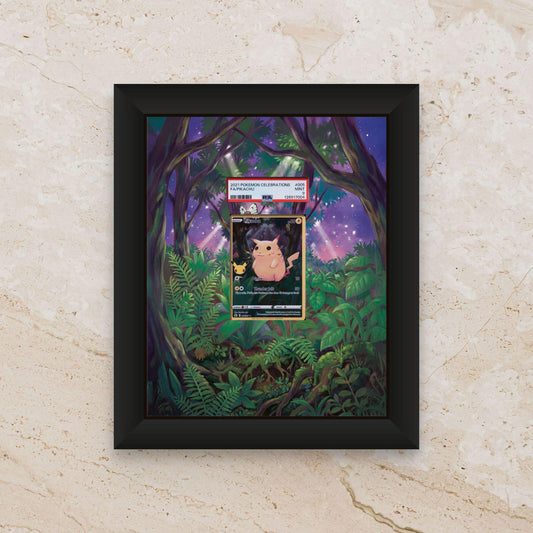 Pikachu 25th Anniversary Display Frame – Celebrations Pokémon Card | 8x10 Frame for Raw or Graded Cards
