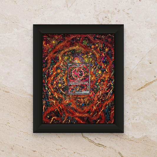 Oricorio Display Frame – Phantasmal Flames Pokémon Card Art | 8x10 Frame for Raw or Graded Cards